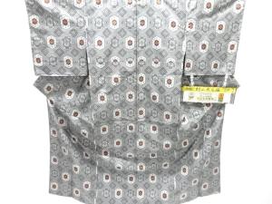 未使用品　抽象模様織り出し本場村山大島紬着物アンサンブル